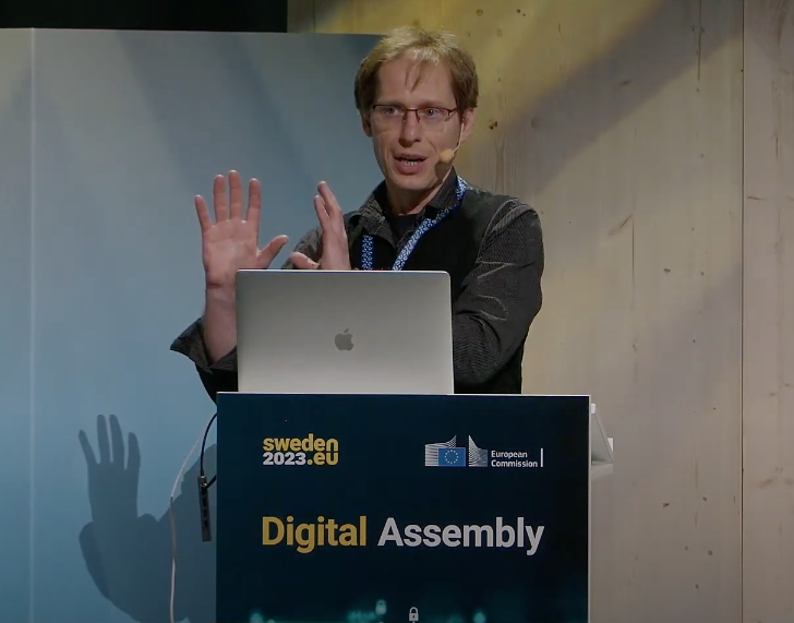 Screenshot of the Live Demonstration given at the EU Digital Assembly by Dr. Miroslav Dobsicek.